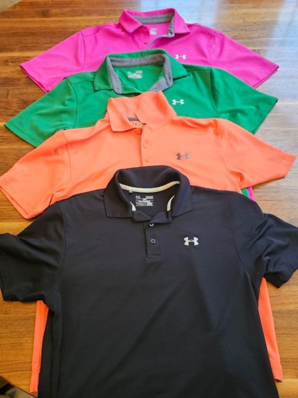 4 Under Armour Mens Polo Shirts - Size Medium -  Loose Fit